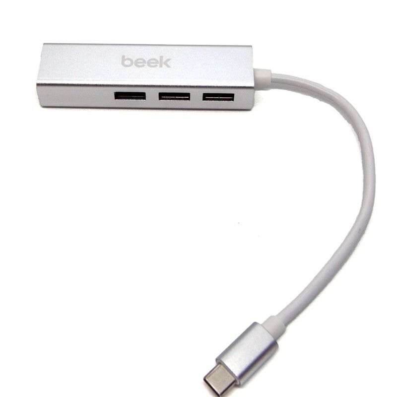 Beek Ba-Usb-Hb3C-3A1Gt 3 Port Usb 3.0 Ti̇p C Hub, 1 X 10/100/1000 Rj45 Usb Hub