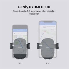 Aukey Hd-C48-Bk 360 Derece Tüm Ci̇hazlarla Uyumlu Araç İçi̇ Telefon Tutucu Kolay Ki̇li̇tleme/Birakma