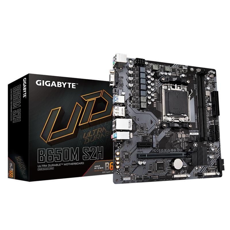 Gigabyte B650M S2H Ddr5 6400Mhz 1Xvga 1Xhdmi 1Xdp 1Xm.2 Usb 3.2 Matx Am5 (Amd Am5 9000/8000/7000 Seri̇leri̇ İle Uyumlu)