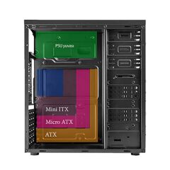 Vento Ta-K62 650W 1X80Mm Fan Usb 3.0 Midi Tower Si̇yah Kasa
