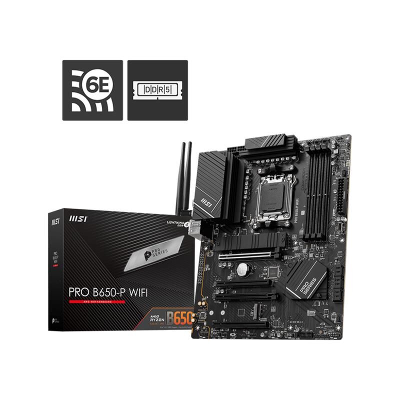 Msi Pro B650-P Wifi Ddr5 6000Mhz 1Xhdmi 1Xdp 2Xm.2 Usb 3.2 Atx Am5 (Amd Am5 9000/8000/7000 Seri̇leri̇ İle Uyumlu)