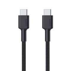 Aukey Cb-Cd45-Bk Pd Naylon Örgülü Type-C Type-C Şarj Kablosu 0.9Mt