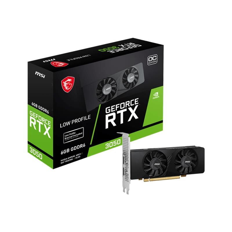 Msi Geforce Rtx3050 Lp 6G Oc 6Gb Gddr6 96Bit 2Xhdmi 1Xdp Ekran Karti