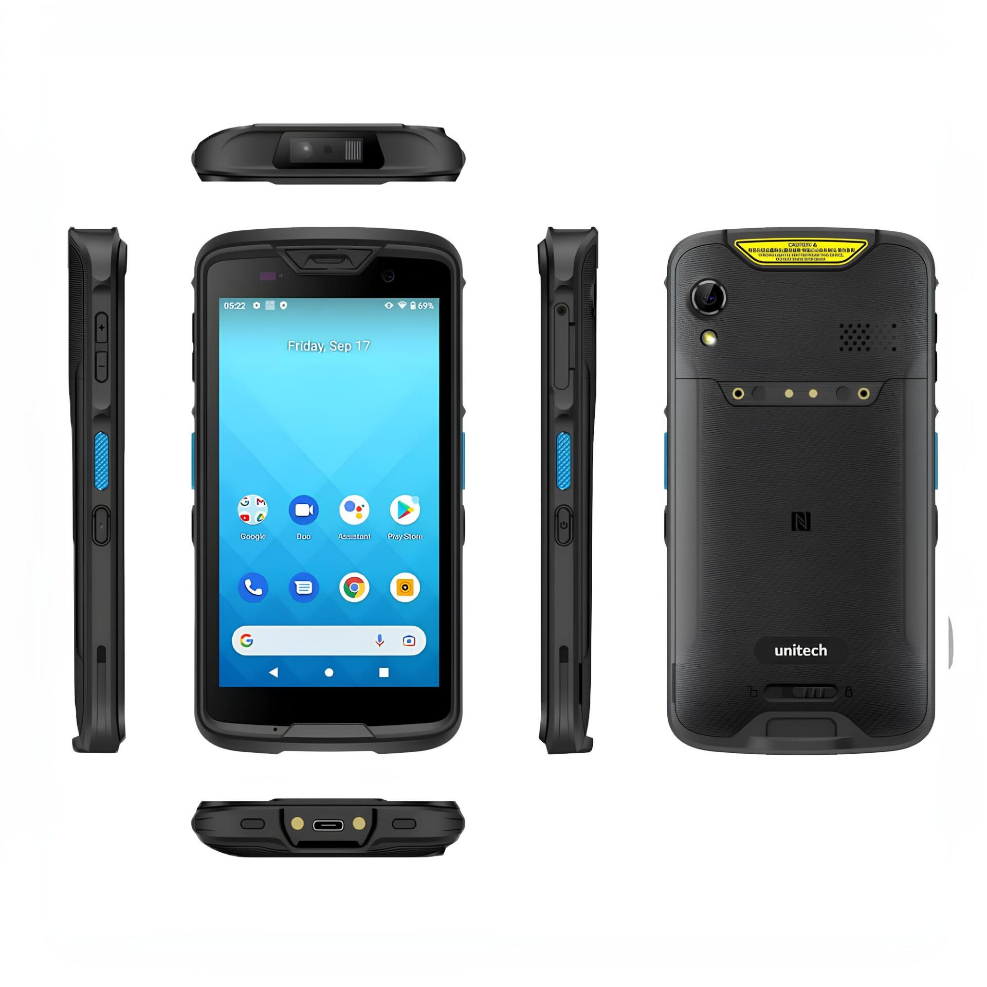 Unitech Ea520 5'' Wifi Android 11 1D/2D 4Gb-Ram/64Gb-Rom El Termi̇nali