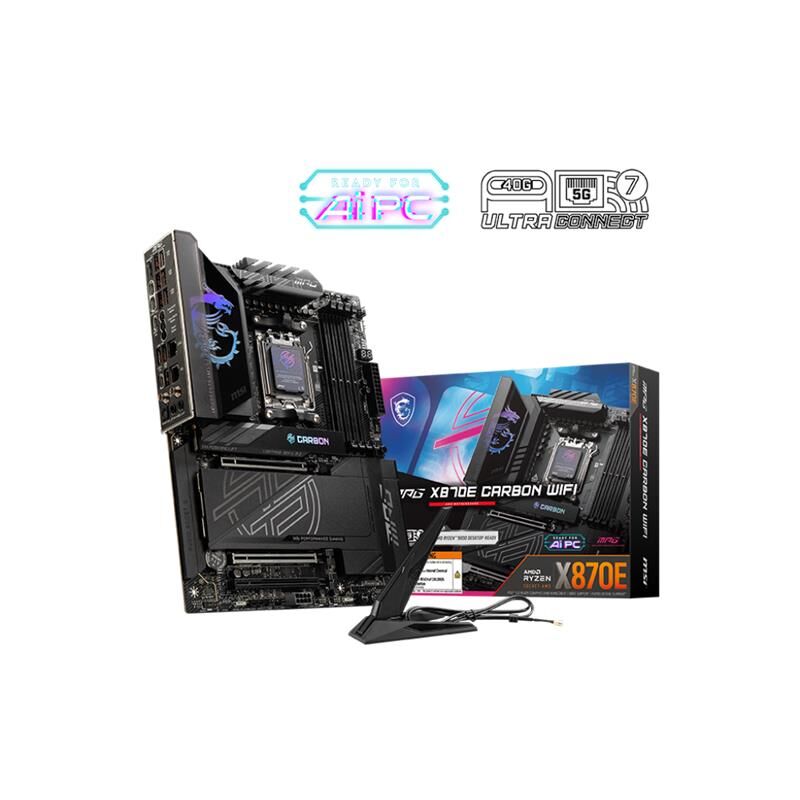 Msi Mpg X870E Carbon Wifi Ddr5 8400Mt/S 1Xhdmi 2Xusb4 4Xm.2 Atx Am5 (Amd Am5 9000/8000/7000 Seri̇leri̇ İle Uyumlu)