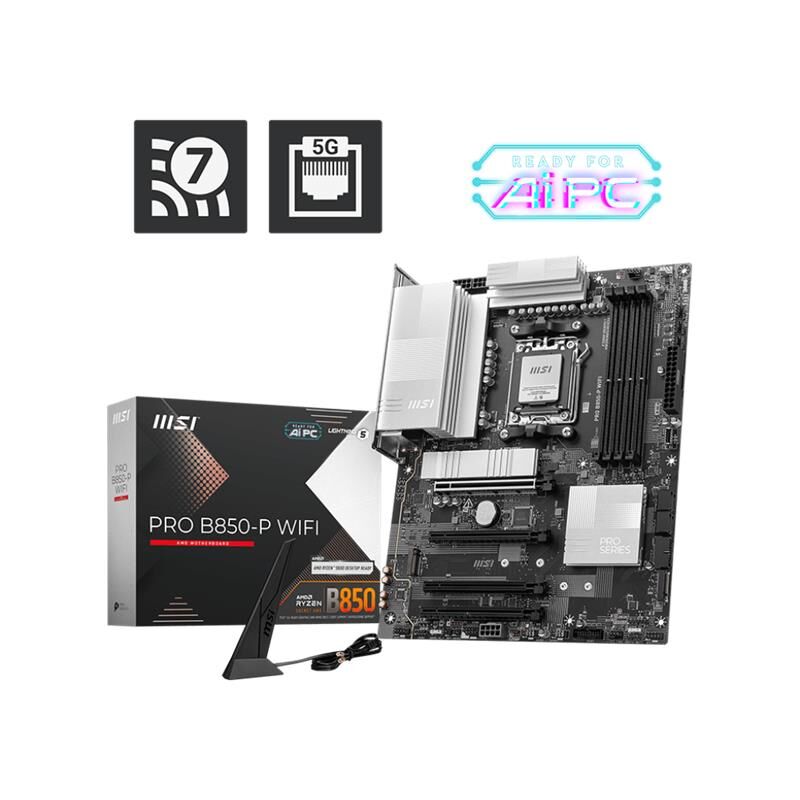 Msi Pro B850-P Wifi Ddr5 8200Mt/S 1Xhdmi 3Xm.2 Atx Am5 (Amd Am5 9000/8000/7000 Seri̇leri̇ İle Uyumlu)