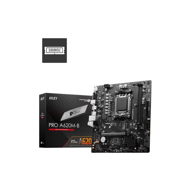 Msi Pro A620M-B Ddr5 6800Mt/S 1Xvga 1Xhdmi 1Xm.2 Usb3.2 Matx Am5 (Amd Am5 9000/8000/7000 Seri̇leri̇ İle Uyumlu)