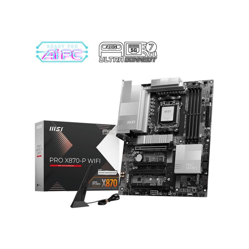 Msi Pro X870-P Wifi Ddr5 8200Mt/S 1Xhdmi 1Xusb4 3Xm.2 Atx Am5 (Amd Am5 9000/ 8000/ 7000 Seri̇ İşlemci̇ Uyumlu)