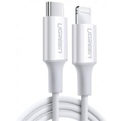 Ugreen Type-C To Lightning 3A Pd Mfi̇ Serti̇fi̇kali Hizli Şarj Kablosu 1 Mt Beyaz 10493