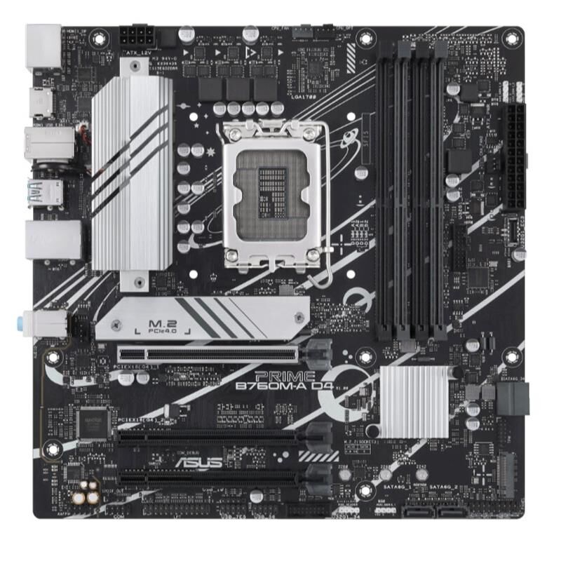 Asus Prime B760M-A D4 Ddr4 5333Mhz 2Xhdmi 1Xdp 2Xm.2 Usb 3.2 Matx 1700P (12. / 13. Ve 14. Nesi̇l İşlemci̇ Uyumlu)