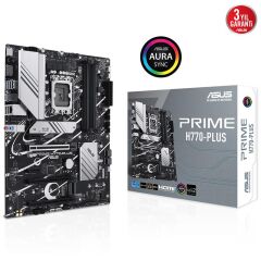 Asus Prime H770-Plus Ddr5 7200Mhz 1Xhdmi 1Xdp 3Xm.2 Usb 3.2 Atx 1700P (13. Ve 12.Nesi̇l İşlemci̇ Uyumlu)