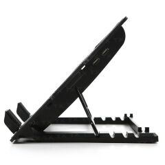Tx Txacnbergst Ergostand 14Cm Led Fan Li 5 X Yüksekli̇k Ayarli, 2 X Usb 9''-17'' Notebook Soğutucu Ve S