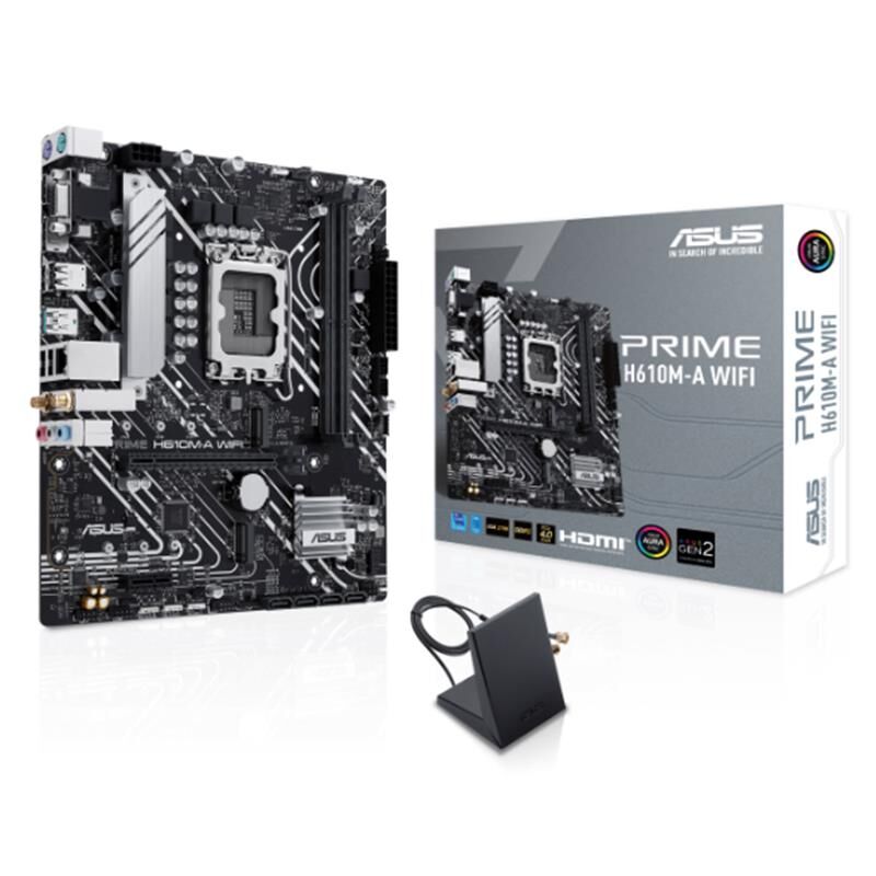 Asus Prime H610M-A Wifi Ddr5 5600Mhz 1Xvga 1Xhdmi 1Xdp 2Xm.2 Usb 3.2 Matx 1700P (12. /13. Ve 14. Nesi̇l İşlemci̇ Uyumlu)