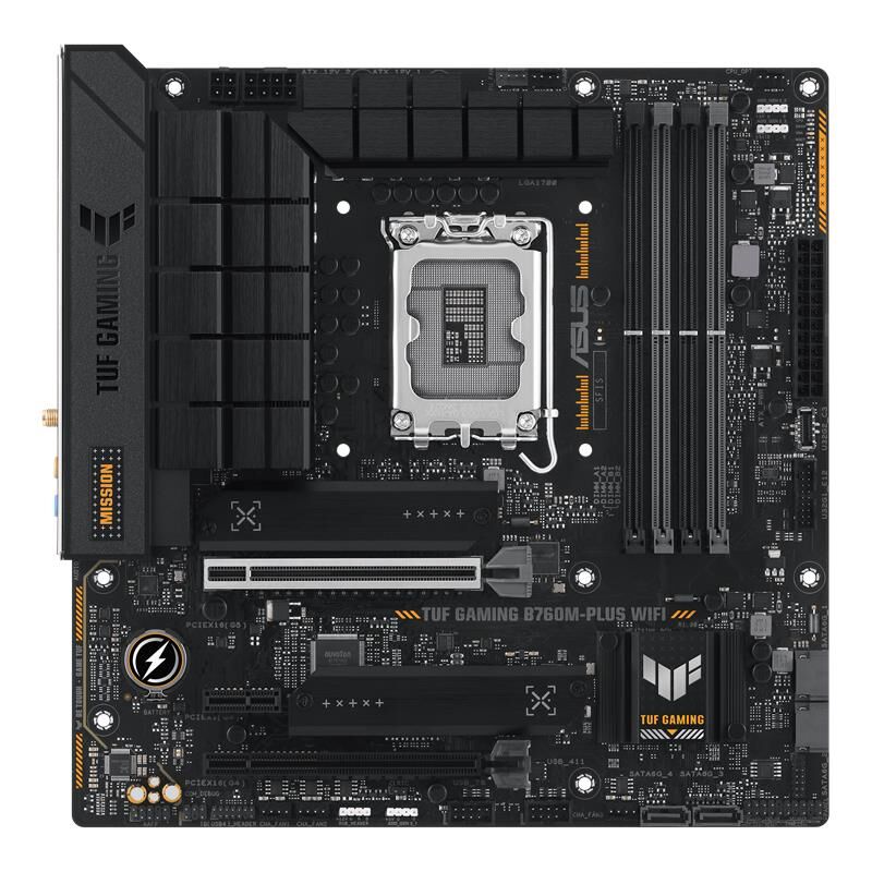 Asus Tuf Gaming B760M-Plus Wifi Ddr5 7200Mhz 1Xhdmi 1Xdp 2Xm.2 Usb 3.2 Matx 1700P (12./ 13. Ve 14. Nesi̇l İşlemci̇ Uyumlu)