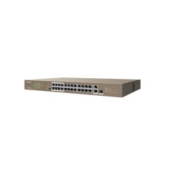 Ip-Com F1126P-24-250W 24 Port 10/100+ 2Xrj45/1X1Gb Sfp Combo 250W Poe Racmount Switch