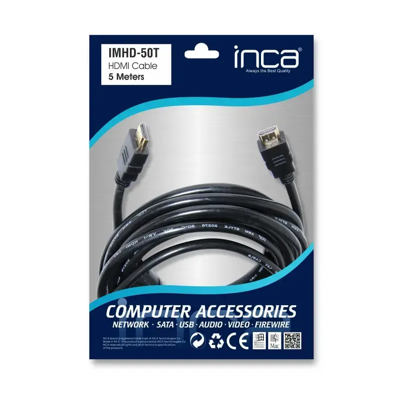Inca Imhd-50T 5Mt 1.4V 3D Altin Uçlu Hdmi Kablo