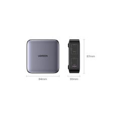 Ugreen Nexode 100W Gan Masaüsü Hizli Şarj Ci̇hazi Type-C Qc Pd 4 Portlu 3Xusb-C 1Xusb-A Gri̇ 90928