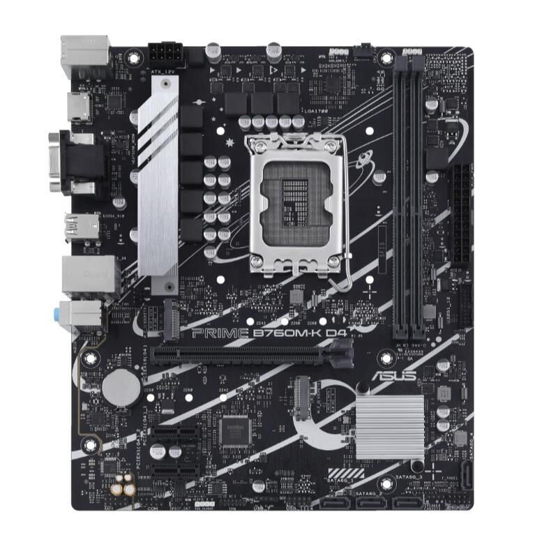 Asus Prime B760M-K D4 Ddr4 5333Mhz 1Xvga 1Xhdmi 2Xm.2 Usb 3.2 Matx 1700P (12. / 13. Ve 14. Nesi̇l İşlemci̇ Uyumlu)