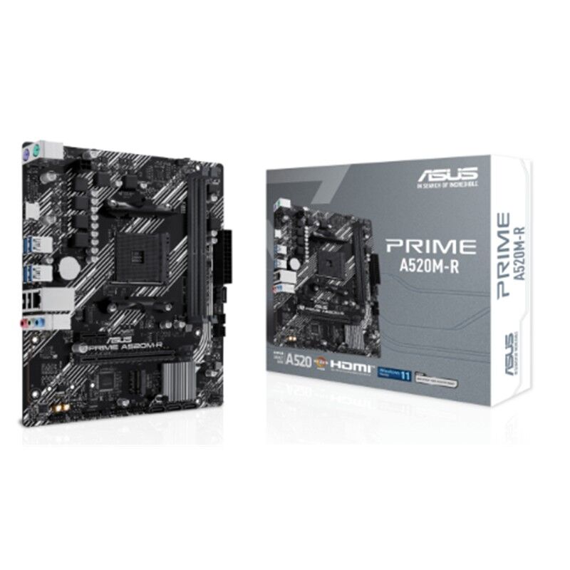Asus Prime A520M-R Ddr4 5100Mhz 1Xhdmi 1Xm.2 Usb2.0 Matx Am4 (Amd Am4 5000/4000 /3000 Seri̇leri̇ İle Uyumlu)