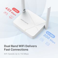 Tp-Link Mercusys Mr20 Ac750 750 Mbps 3Port 2 Anten 5Dbi Dualband Indoor Router
