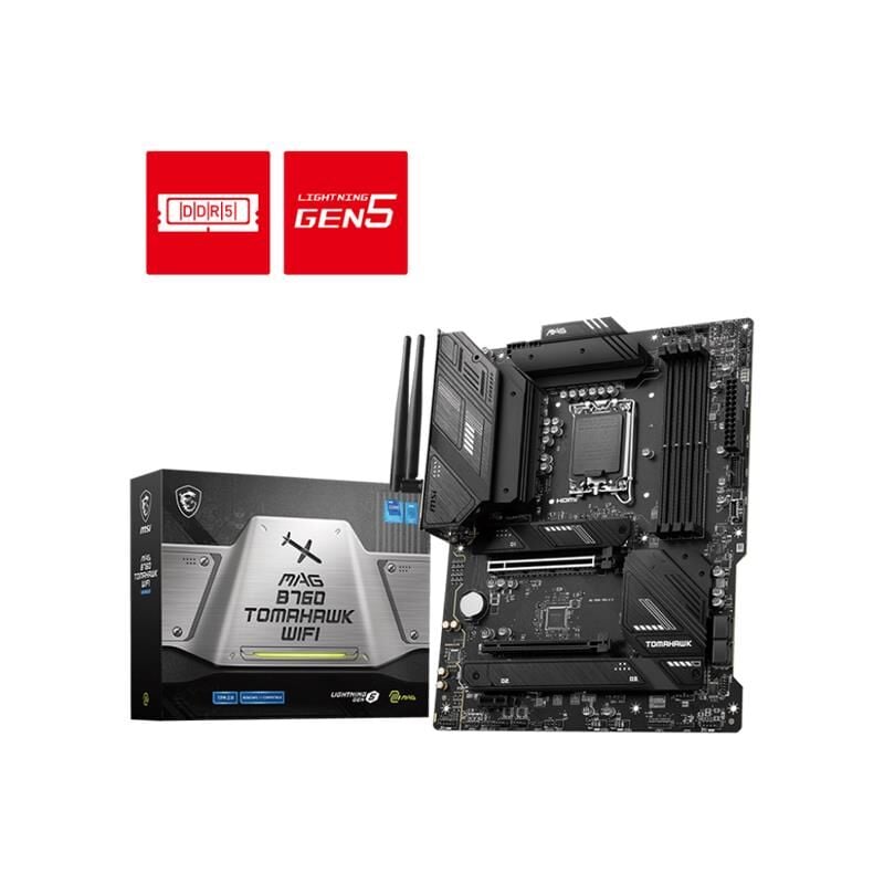 Msi Mag B760 Tomahawk Wifi Ddr5 7000Mhz 1Xhdmi 1Xdp 3Xm.2 Usb 3.2 Atx 1700P (12. / 13. Ve 14. Nesi̇l İşlemci̇ Uyumlu)