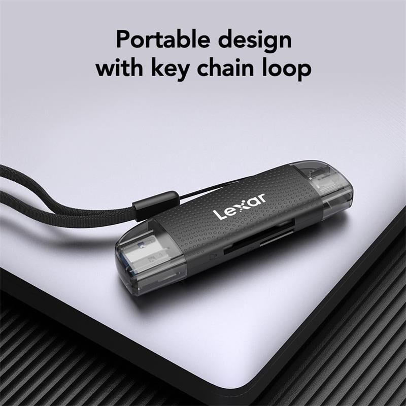 Lexar Lrw310X-Bnbng Dual Slot Usb-A/C Microsd Card Usb 3.1 Reader Kart Okuyucu Microsd/Sd