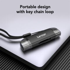 Lexar Lrw310X-Bnbng Dual Slot Usb-A/C Microsd Card Usb 3.1 Reader Kart Okuyucu Microsd/Sd