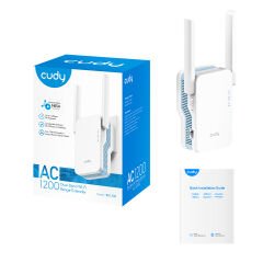 Cudy Re1200 Ac1200 1Port 2 Anten 2.4/5Ghz Indoor Repeater Menzi̇l Geni̇şleti̇ci̇