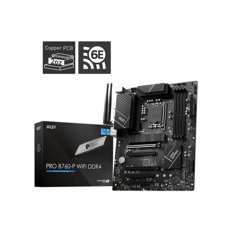 Msi Pro B760-P Wifi Ddr4 4000Mhz 1Xhdmi 1Xdp 2Xm.2 Usb 3.2 Atx 1700P (12. / 13. Ve 14. Nesi̇l İşlemci̇ Uyumlu)