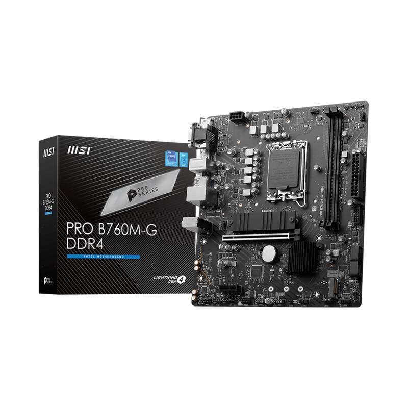 Msi Pro B760M-G Ddr4 4800Mhz 1Xvga 1Xhdmi 1Xdp 2Xm.2 Usb 3.2 Matx 1700P (12. / 13. Ve 14. Nesi̇l İşlemci̇ Uyumlu)