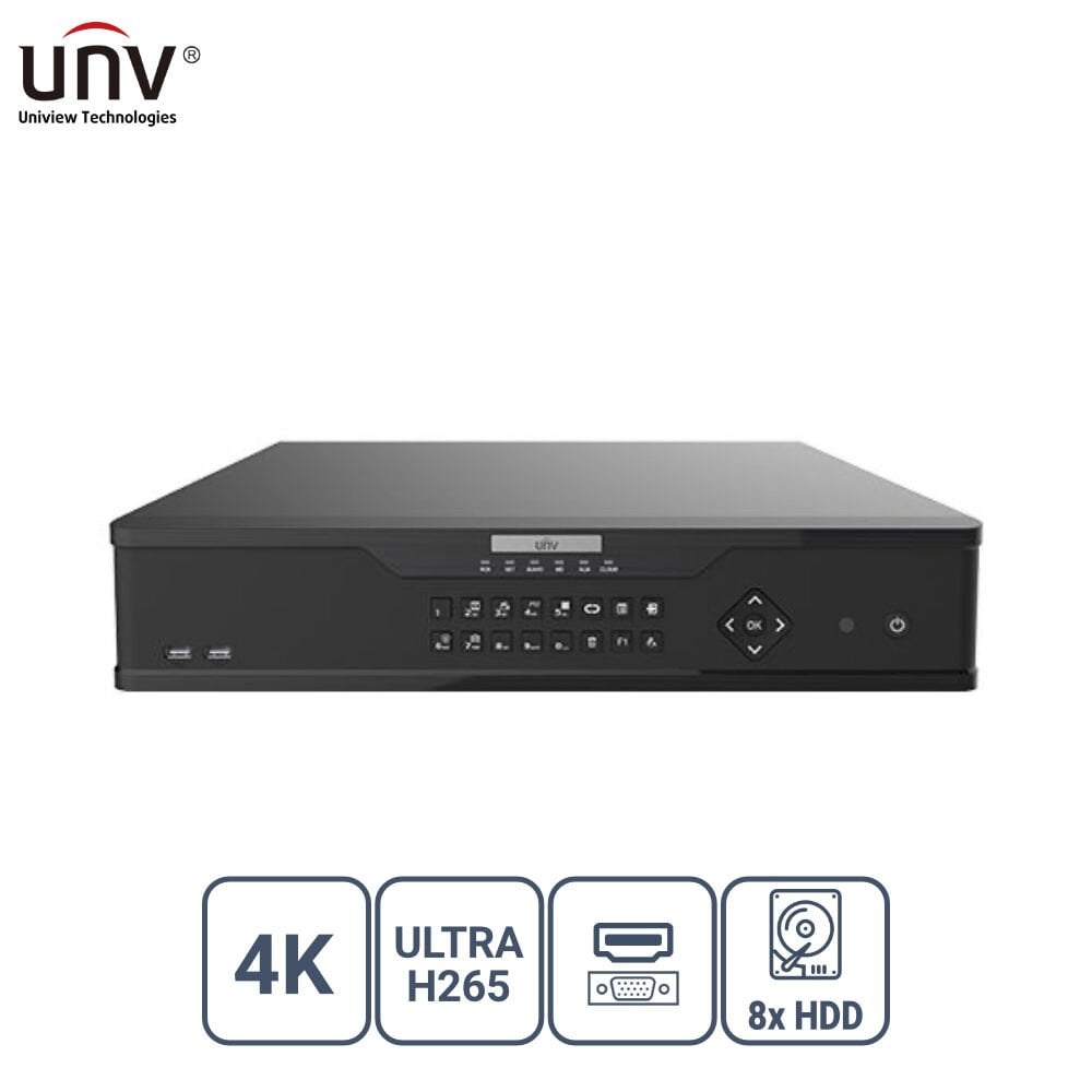Uniview Nvr308-32X 32 Kanal Vga/Hdmi 8X Hdd H265+ Nvr Kayit Ci̇hazi