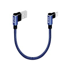 S-Link Swapp Sw-C757 3A - 15 Cm Type-C Lacivert Kilifli Metal -L- Kablo
