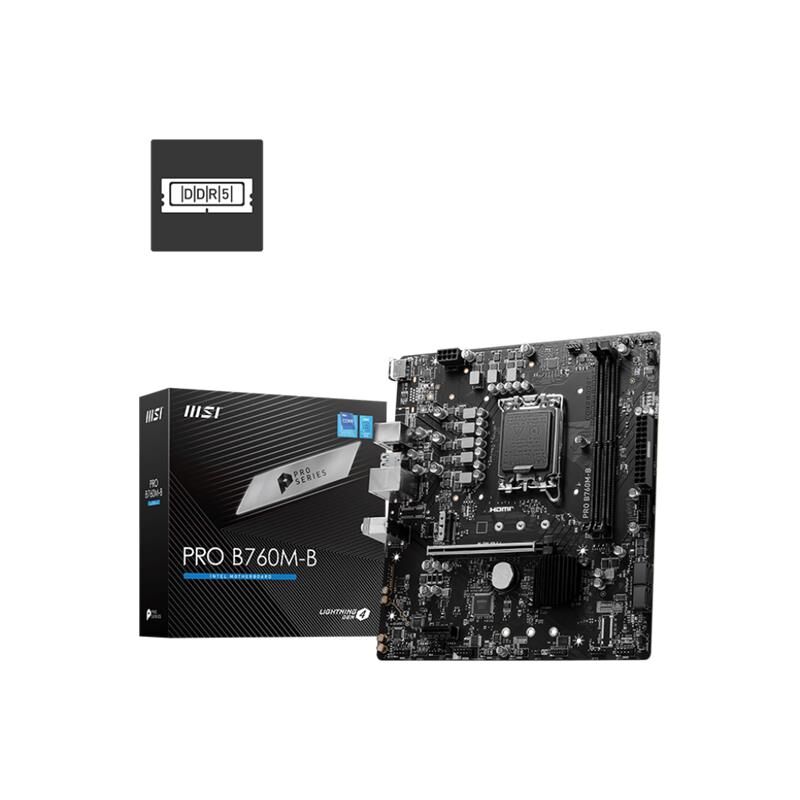 Msi Pro B760M-B Ddr4 4800Mhz 1Xhdmi 1Xm.2 Usb 3.2 Matx 1700P (12. / 13. Ve 14. Nesi̇l İşlemci̇ Uyumlu)