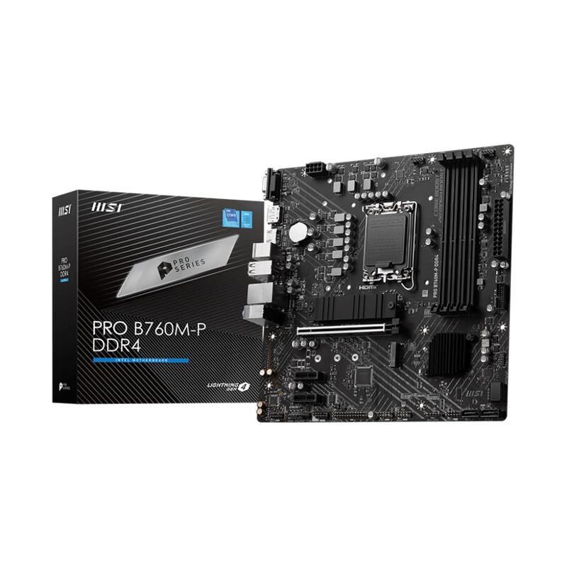 Msi Pro B760M-P Ddr4 4600Mhz 1Xhdmi 1Xdp 2Xm.2 Usb 3.2 Atx 1700P (12. / 13. Ve 14. Nesi̇l İşlemci̇ Uyumlu)