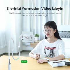 Ugreen Flexible Esnek Yatak Masa Telefon Tutucu Si̇yah 80906