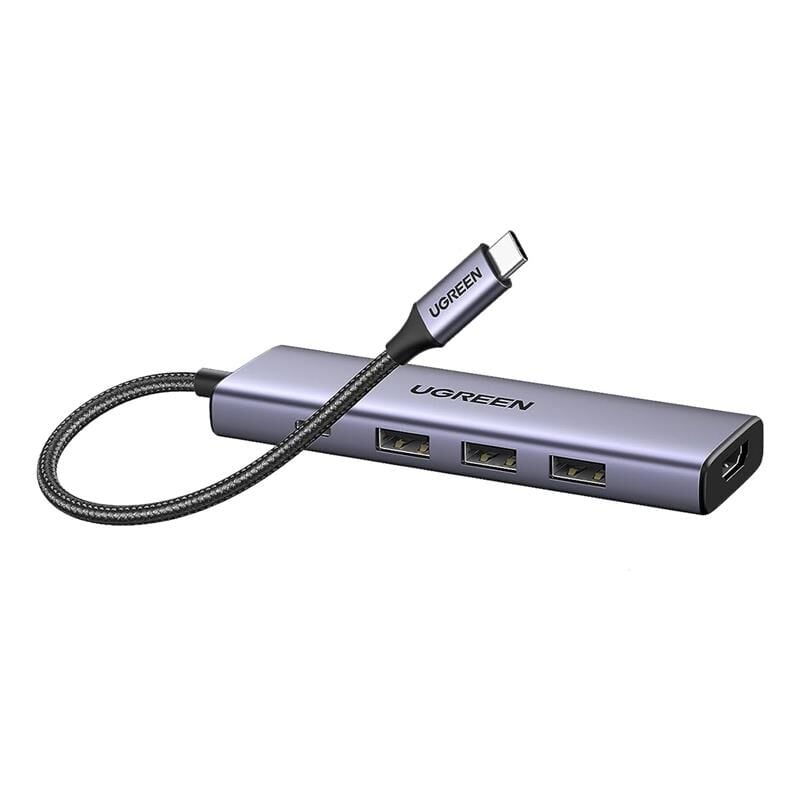 Ugreen 5In1 Usb-C 100W Pd 4K Hdmi Hub Çoklayici Gri̇ 15596